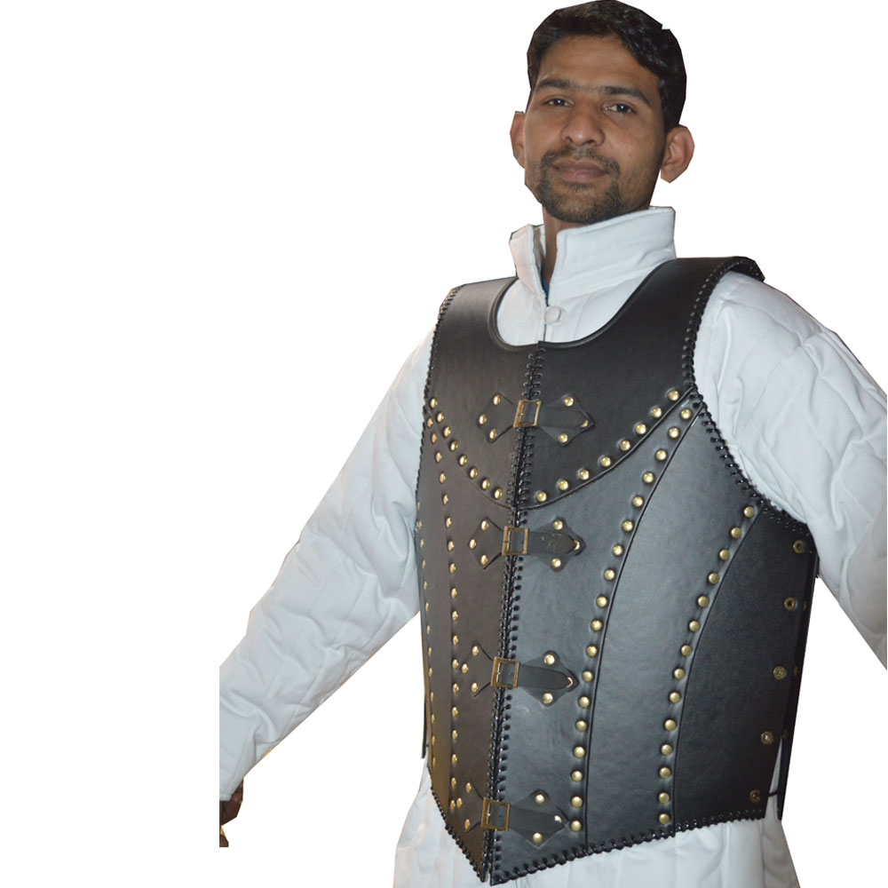 Medieval Black Leather dragon warrior Armor jacket - Nasir Ali